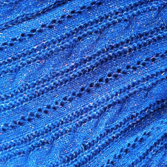 NWT NY Collection Blue Faux Wrap Front Sweater - Size XL - V Neck - Picture 9 of 10